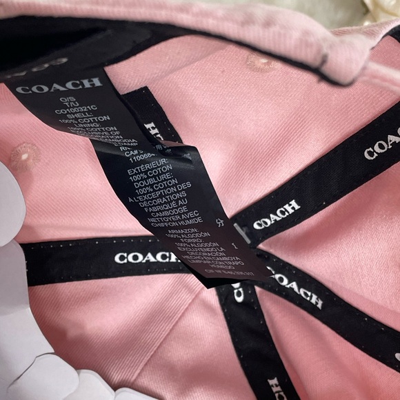 New with tags COACH HAT PINK w/embroidered COACH ( logo) adjustable back #coach - Picture 12 of 14